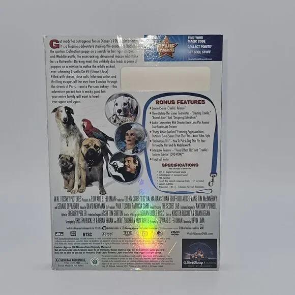 Disney 102 Dalmatians DVD Glenn Close Live Action Movie Tested w Case Disc - Picture 6 of 6